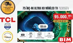 TCL 75 İNÇ 4K ULTRA HD MİNİLED TV/AKILLI TELEVİZYON